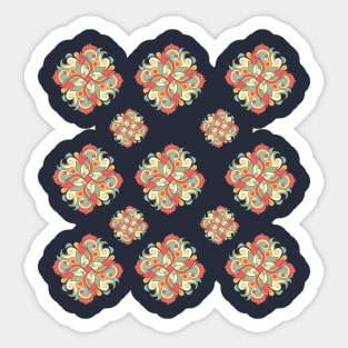 Boho Christmas pattern | Beautiful Indian inspired pattern Sticker